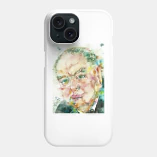 WINSTON CHURCHILL - watercolor portrait .4 Phone Case