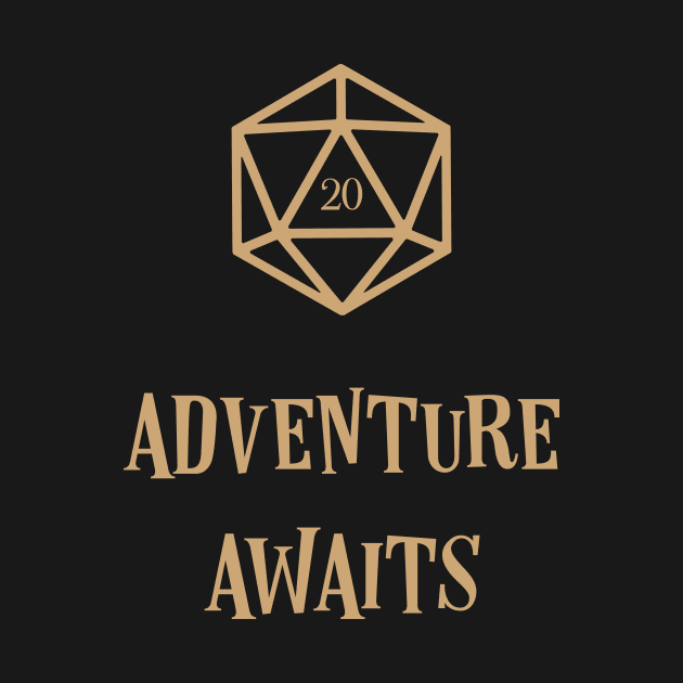 Funny Misadventure Awaits D20 Dice Tabletop RPG by dungeonarsenal