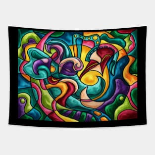 Colorful abstract elephant painting Tapestry