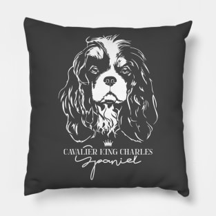 Cavalier King Charles Spaniel dog lover portrait Pillow