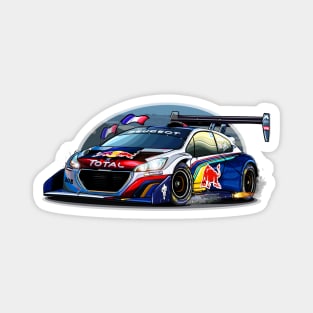 Sebastien Loeb's Peugeot 208 Pikes Peak - Illustration Magnet