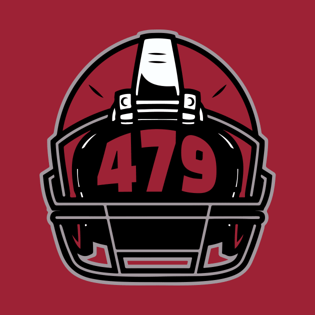 Retro Football Helmet 479 Area Code Fayetteville Arkansas Football by SLAG_Creative