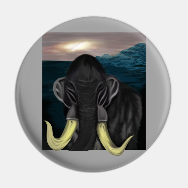 Drawing Mammoth Mammoth Mountain Pin Teepublic