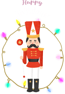 Happy Holidays Nutcracker Magnet