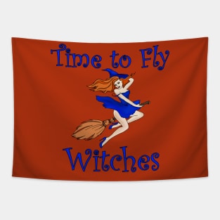 Witch. Halloween. Magic. A daring free woman. Beautiful witch. Tapestry