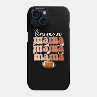 Proud Lineman mama retro Football offensive Lineman Phone Case