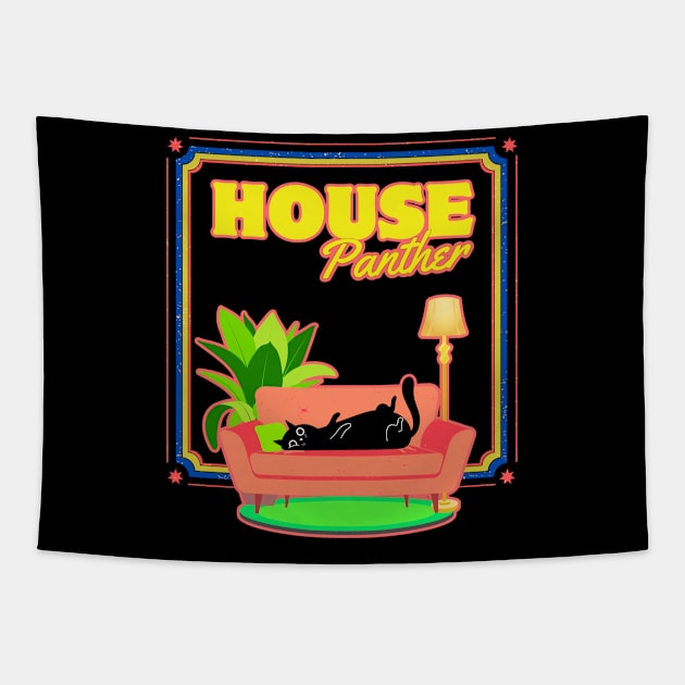 House panther Tapestry by Zimny Drań