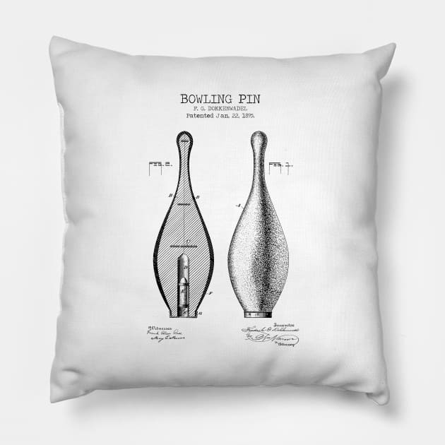 BOWLING PIN Pillow by Dennson Creative