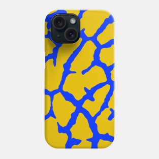 Giraffe Print Yellow Blue Phone Case