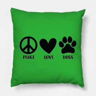 Peace, Love, Dogs Pillow