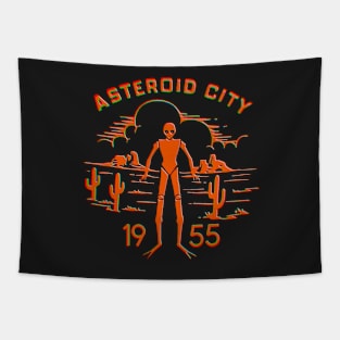 Funny Cool Vintage Alien asteroid city Space Tapestry