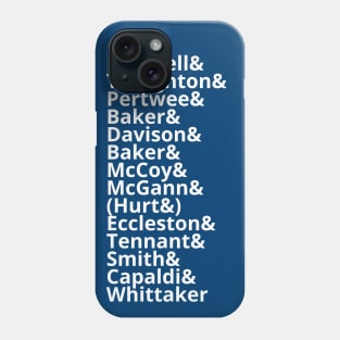 All 13 Doctors, plus Hurt Phone Case