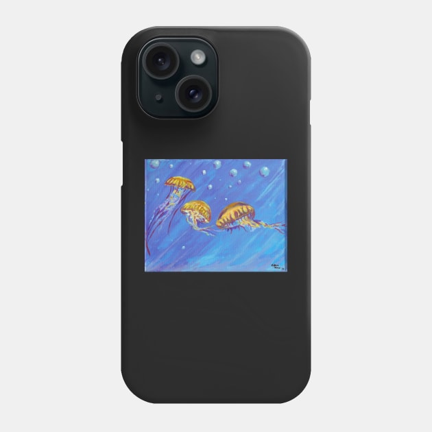 Jelly Fish Painting Phone Case by BrittaniRose