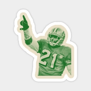 deion sanders - green solid style Magnet