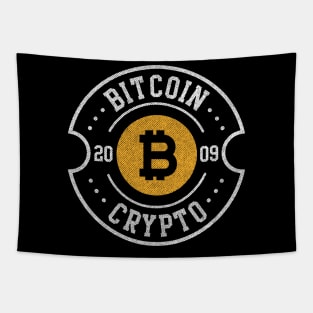 Funny Bitcoin logo Crypto 2009 currency traders gifts Tapestry