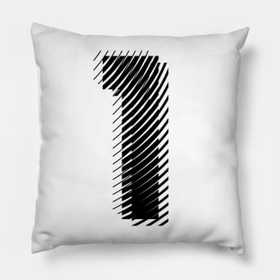 blurred 1 in black Pillow