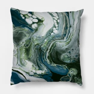 Green color flow Pillow