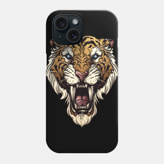 saber toothed tiger / cat Phone Case by Imutobi