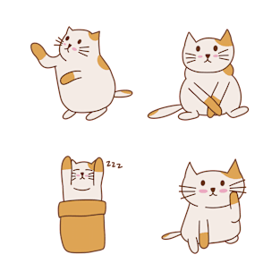 Collection of cat poses T-Shirt