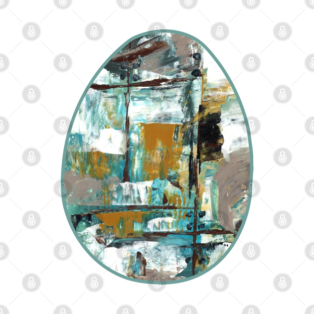 Art Acrylic artwork abstract Easter Egg by ArtFromK