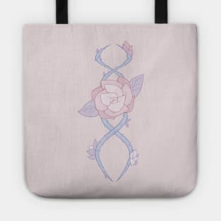 Pastel Rose Vine Tote