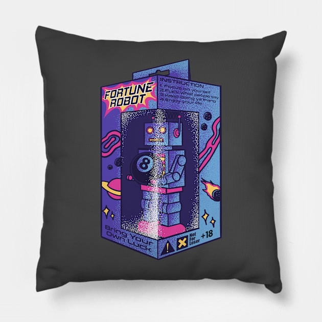 Fortune Robot Pillow by Wall Sprayer