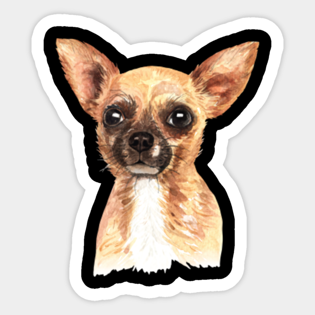 Beautiful Chihuahua Design - Cute Border Chihuahua - Sticker | TeePublic
