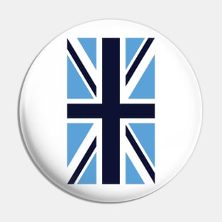Manchester Sky & Navy Union Jack Flag Pin
