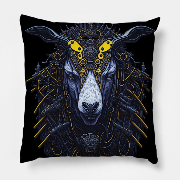 Electric Sheep Pillow by Houerd