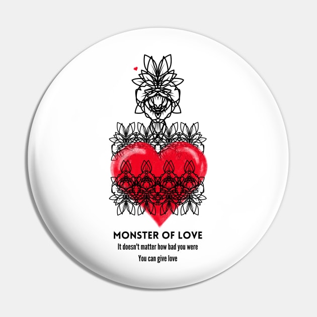 monster of love Pin by crearty art