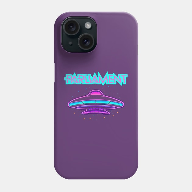 Parliament Funkadelic Retro Mothership UFO Rock Funk Throwback Phone Case by robotbasecamp