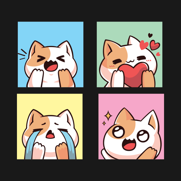 four cute cat reaction by Rsom.Khan