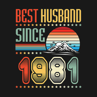 Best Husband Since 1981 Happy Wedding Married Anniversary 39 Years T-Shirt