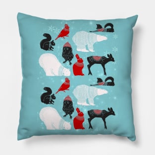 Winter Woodland Friends Pattern Pillow