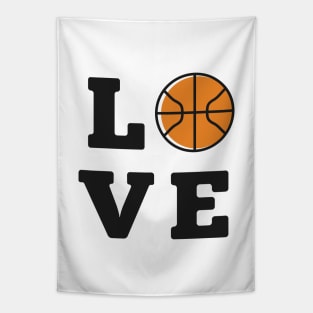 Love Basketbal ball Black Tapestry