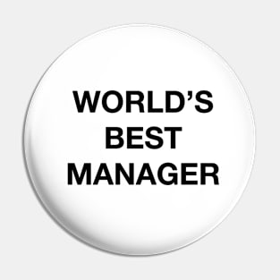 World's Best Manager Pin