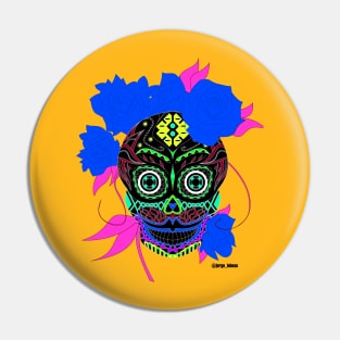 the golden catrina in mexican calavera ecopop Pin