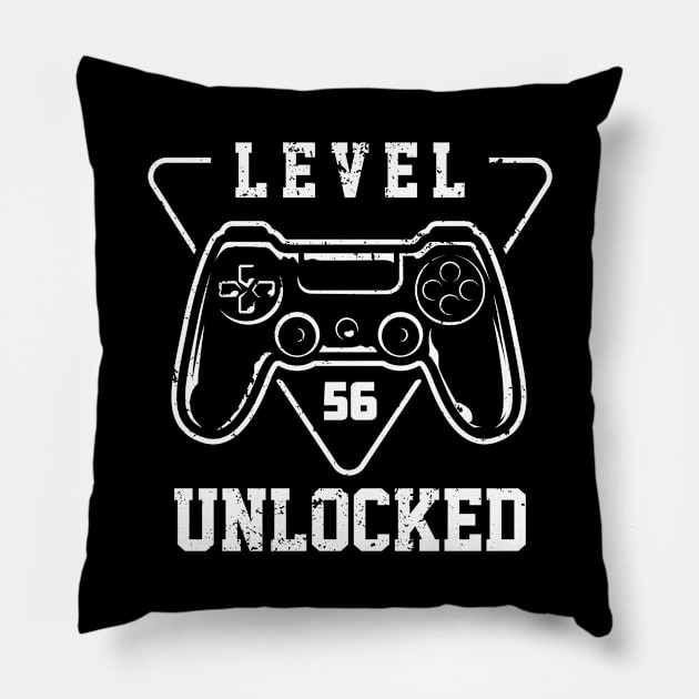 Level 56 Unlocked Pillow by GronstadStore