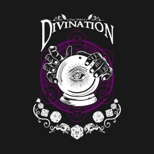 Divination - D&D Magic School Series: White Text T-Shirt