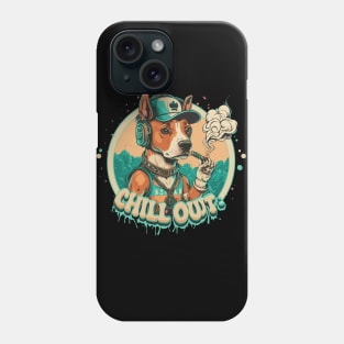 Hip Hop Dog Chill Out design smoking weed cool dog Phone Case