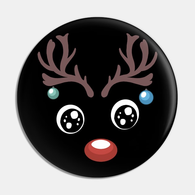 Funny Reindeer Christmas Pin by Magic Arts