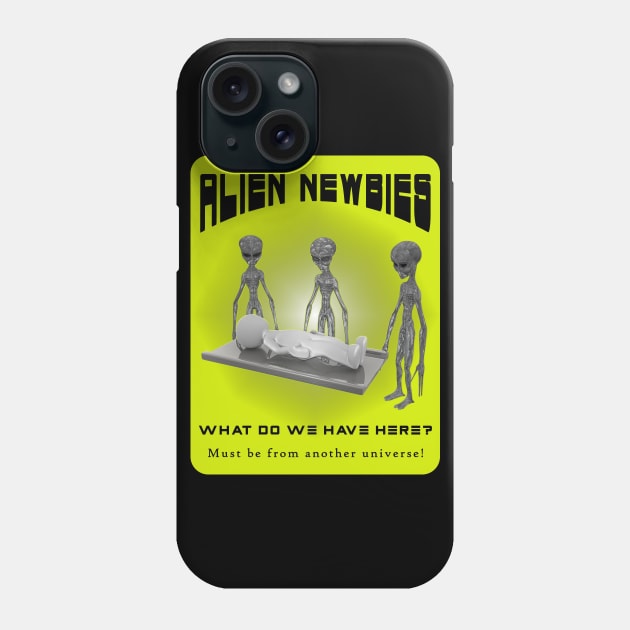 Alien Newbies - Yellow and Black Phone Case by The Black Panther