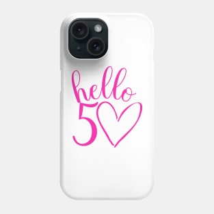 50th birthday pink design Phone Case