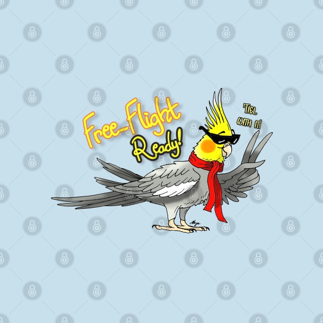 Free-Flight Ready Cockatiel by SkyeElizabeth