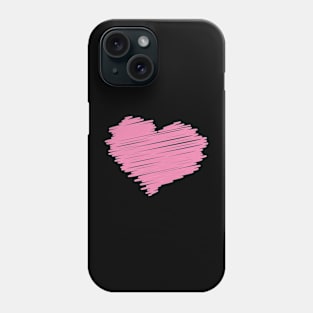 Happy Valentine's Day. PINK HEART Phone Case