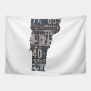 Vintage Vermont License Plates Tapestry