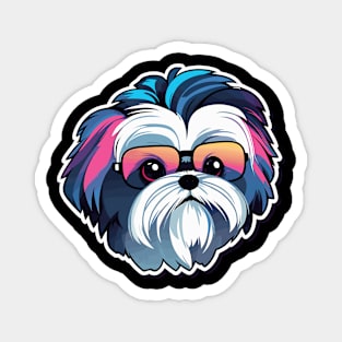 Shih Tzu Dog Illustration Magnet