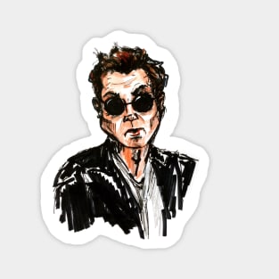 man in round sunglasses Magnet