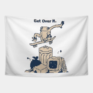 Get Over It. 1bit Pixel Art Tapestry