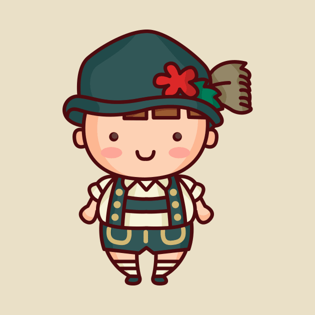 Cute German Bavarian Boy in Lederhosen by SLAG_Creative